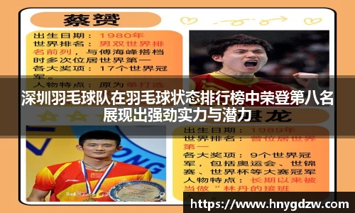 深圳羽毛球队在羽毛球状态排行榜中荣登第八名展现出强劲实力与潜力